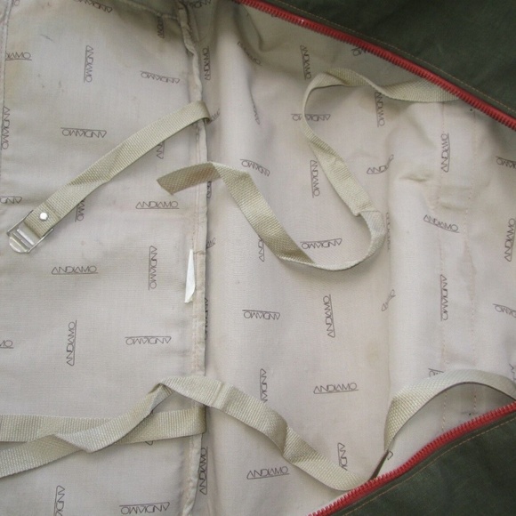 Andiamo Large Soft Collapsible Carry On Luggage Suitcase Bag Green 25" x 17" - Picture 9 of 12